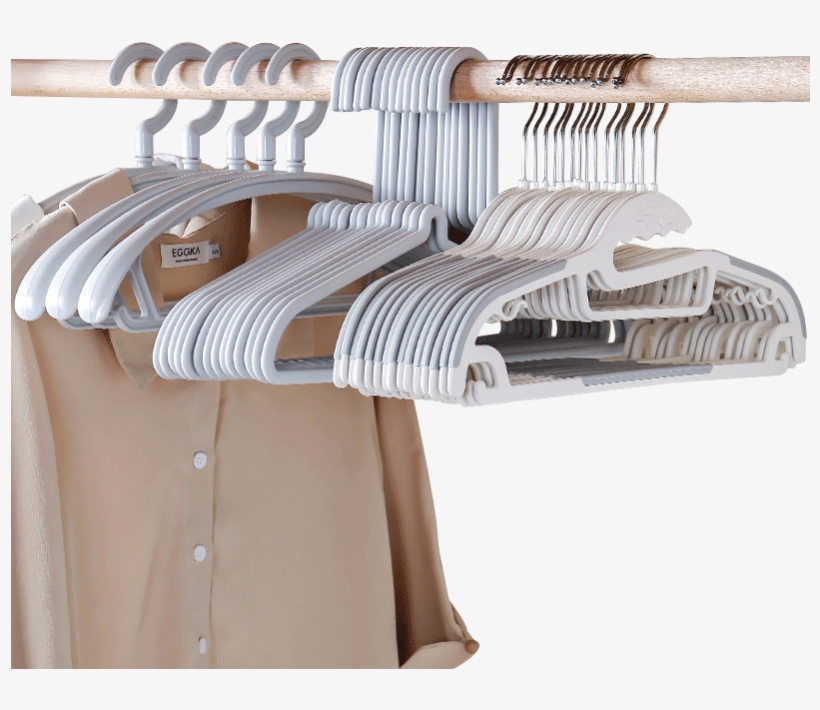 Hanger Home Drying Plastic Seamless Multi Function - Clothes Hanger, transparent png download