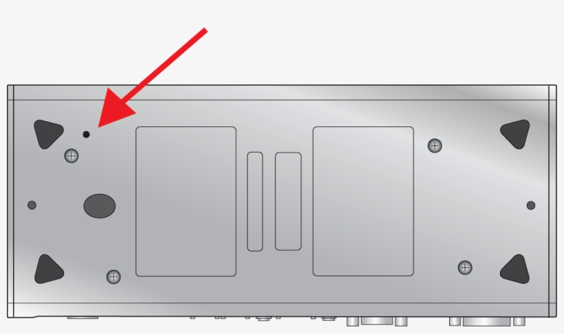 The Restore Button Pinhole Is On The Front Of The Realpresence - Polycom Realpresence Group 500 Factory Restore, transparent png download