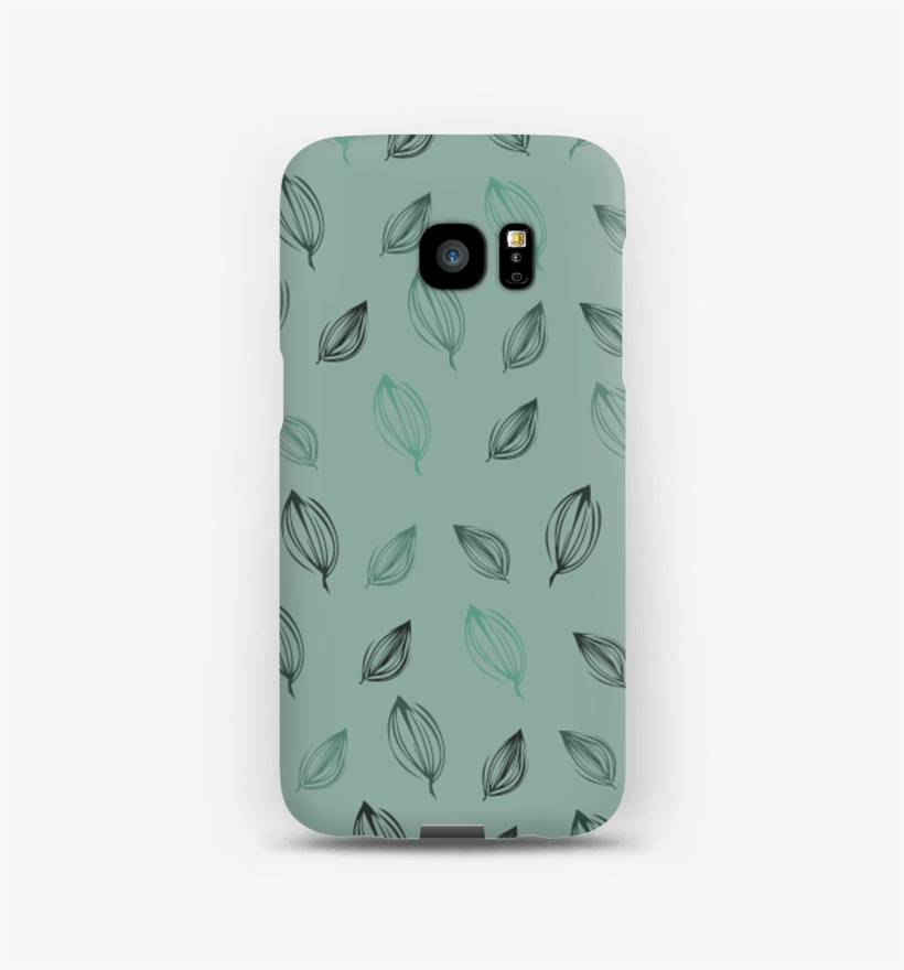 Falling Leaves Green Case Galaxy S7 Edge - Mobile Phone Case, transparent png download