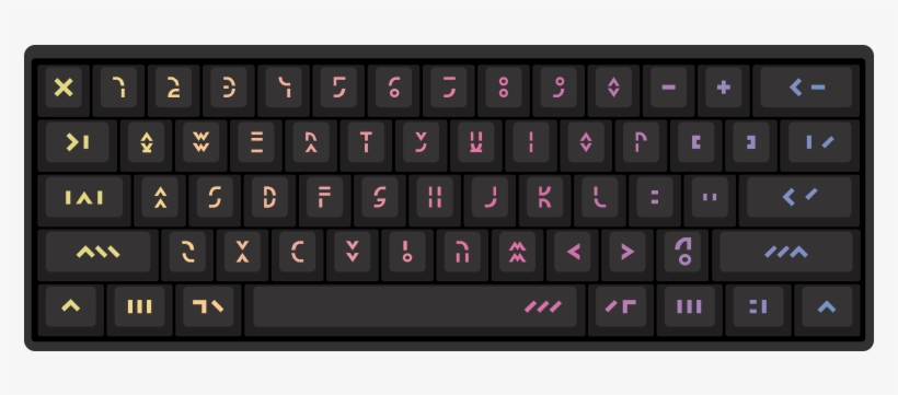 Mystic By Marius 61-key Custom Mechanical Keyboard, transparent png download