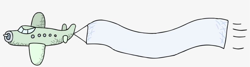 Vector Illustration Of Airplane Propeller Aircraft - Plane With A Sign Png, transparent png download