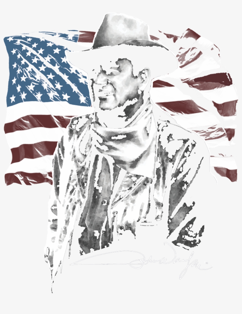 John Wayne American Idol Women's T-shirt - Illustration, transparent png download