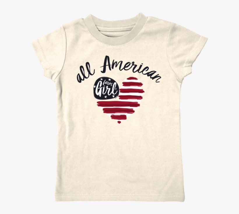 Ivory All American Girl Tee - Flag Of The United States, transparent png download