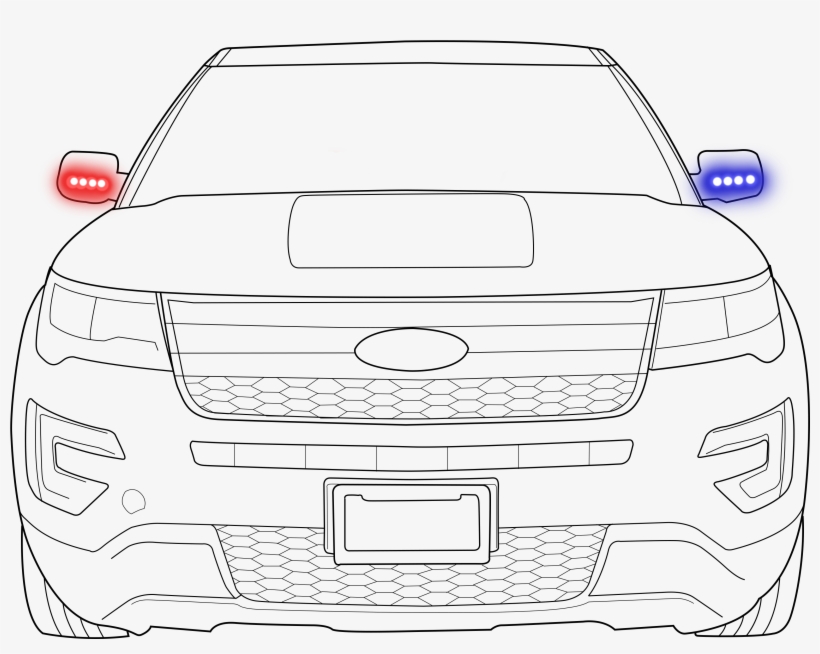 Car Outline-mirrorz - Compact Sport Utility Vehicle, transparent png download