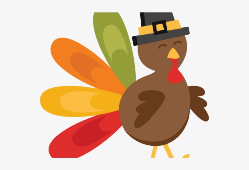Turkey Clipart Silhouette - Miss Kates Cuttables Thanksgiving, transparent png download