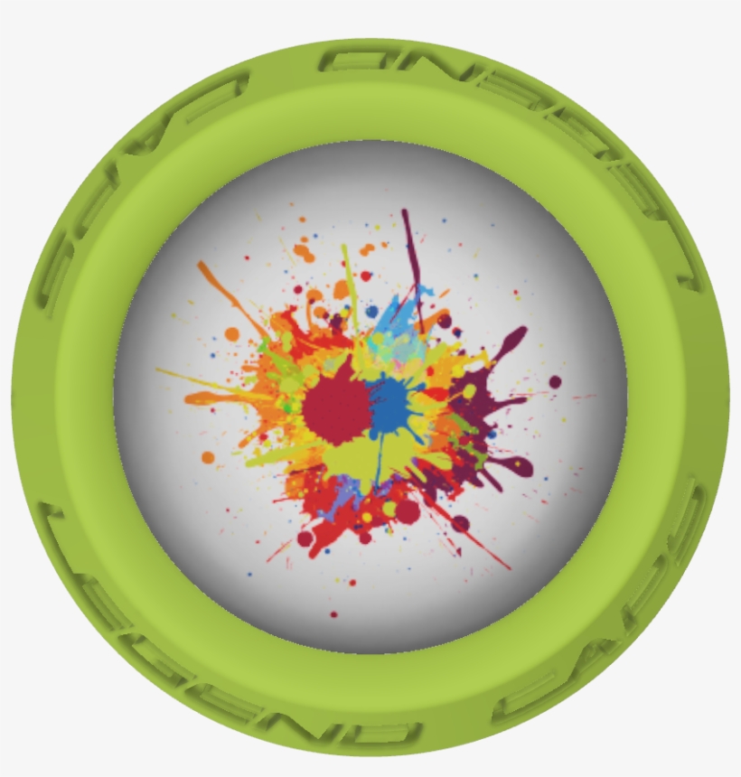 Paint Splatter Lacrosse Stick Lime End Cap - Color, transparent png download