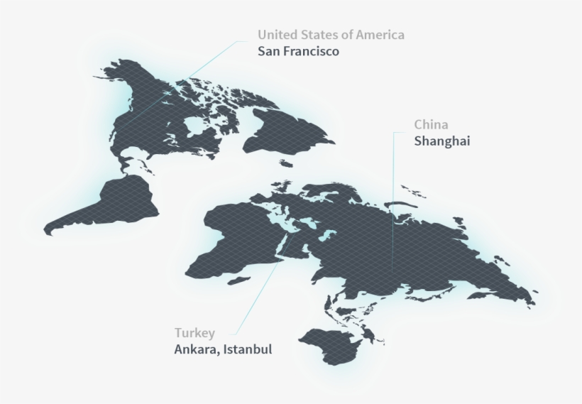 Of The Digital Age - Isometric World Map Free Vector, transparent png download