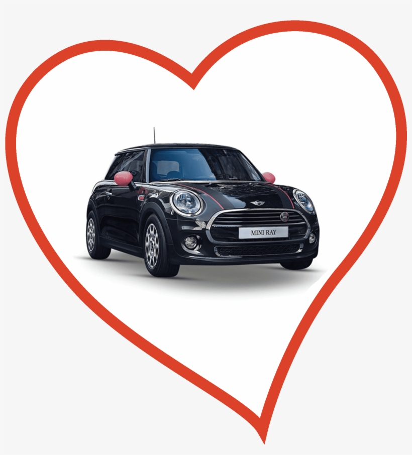 Heart Outline Redcmykcar - City Car, transparent png download