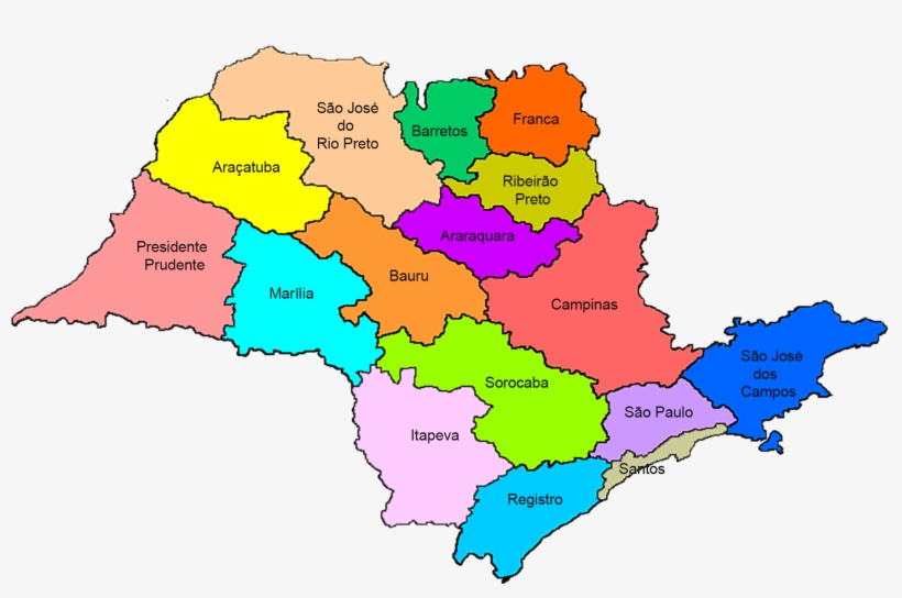 Região Administrativa Ra Governo Estado De Saopaulo - São Paulo Mapa Azul, transparent png download