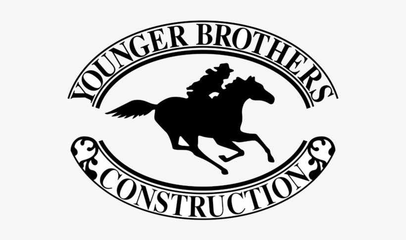 Younger Brothers Construction Logo Png Transparent - Horse And Rider Silhouette, transparent png download
