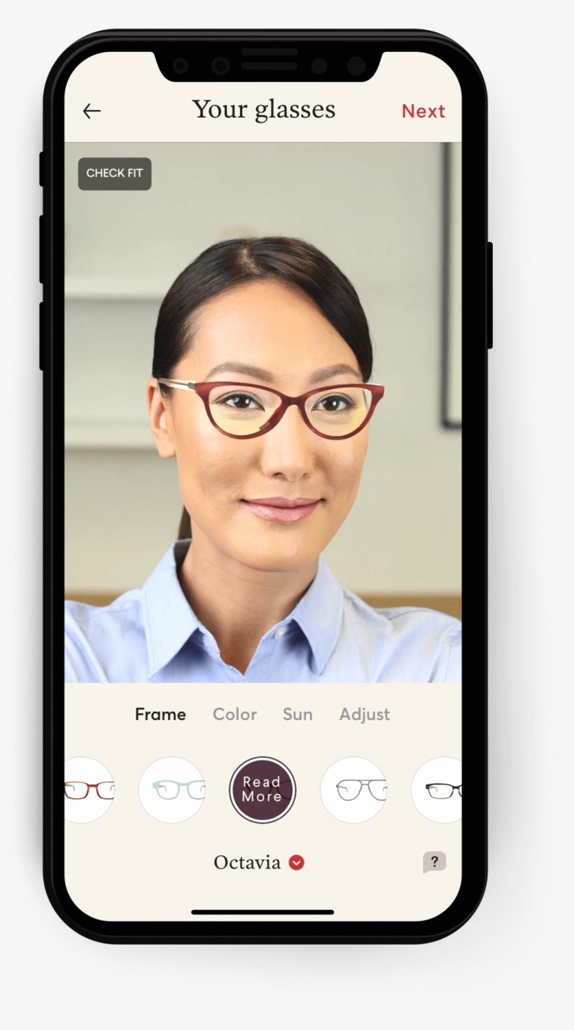 Style And Preview Your Custom-tailored Glasses - Iphone, transparent png download