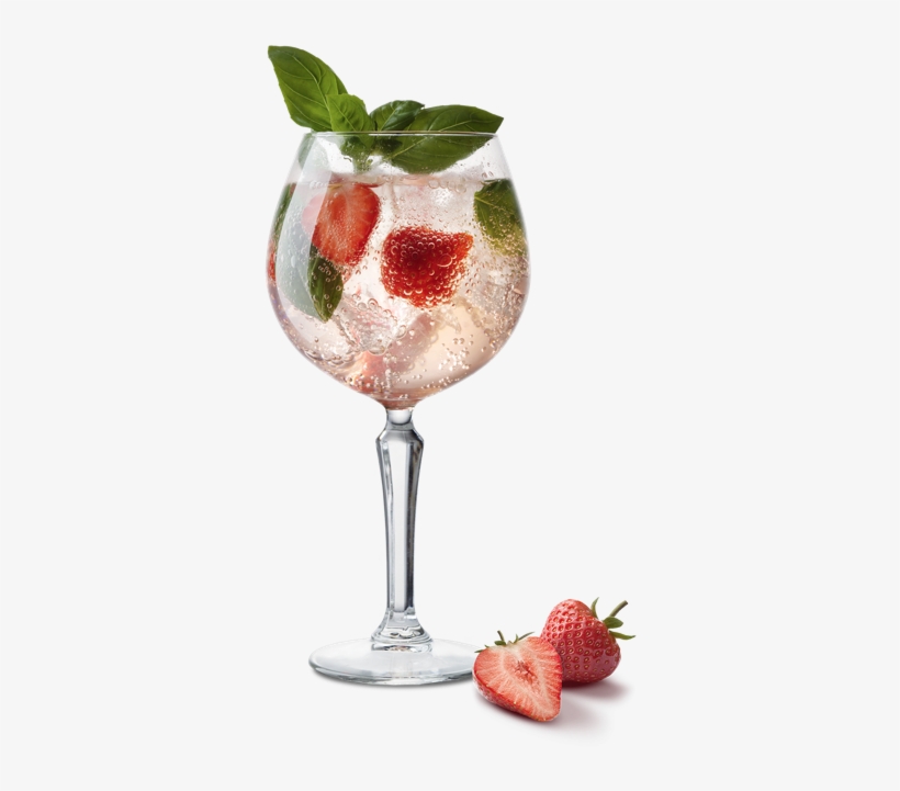 Fill The Glass With Ice - Gin Tonic Strawberry Basil, transparent png download