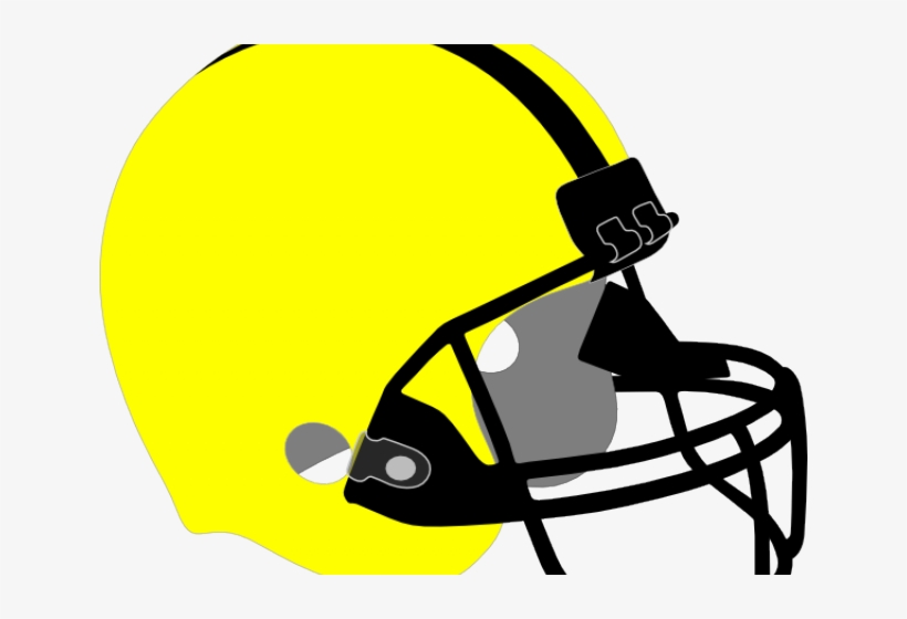 Helmet Clipart Yellow Helmet - Yellow And Black Football Helmet, transparent png download