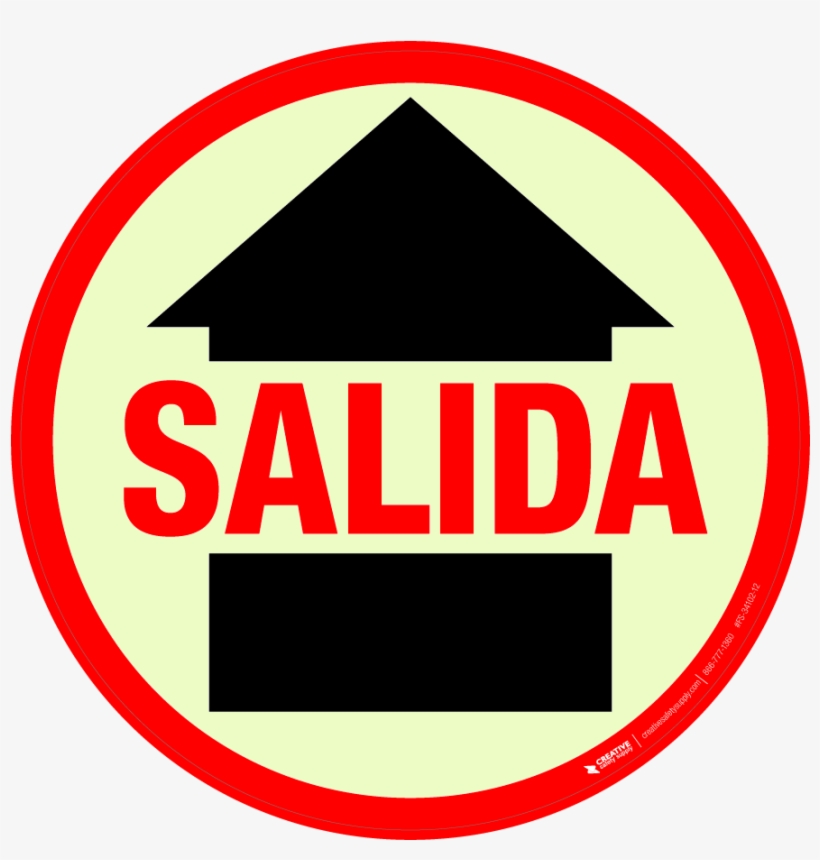 Glow In The Dark Salida Floor Sign - Circle, transparent png download