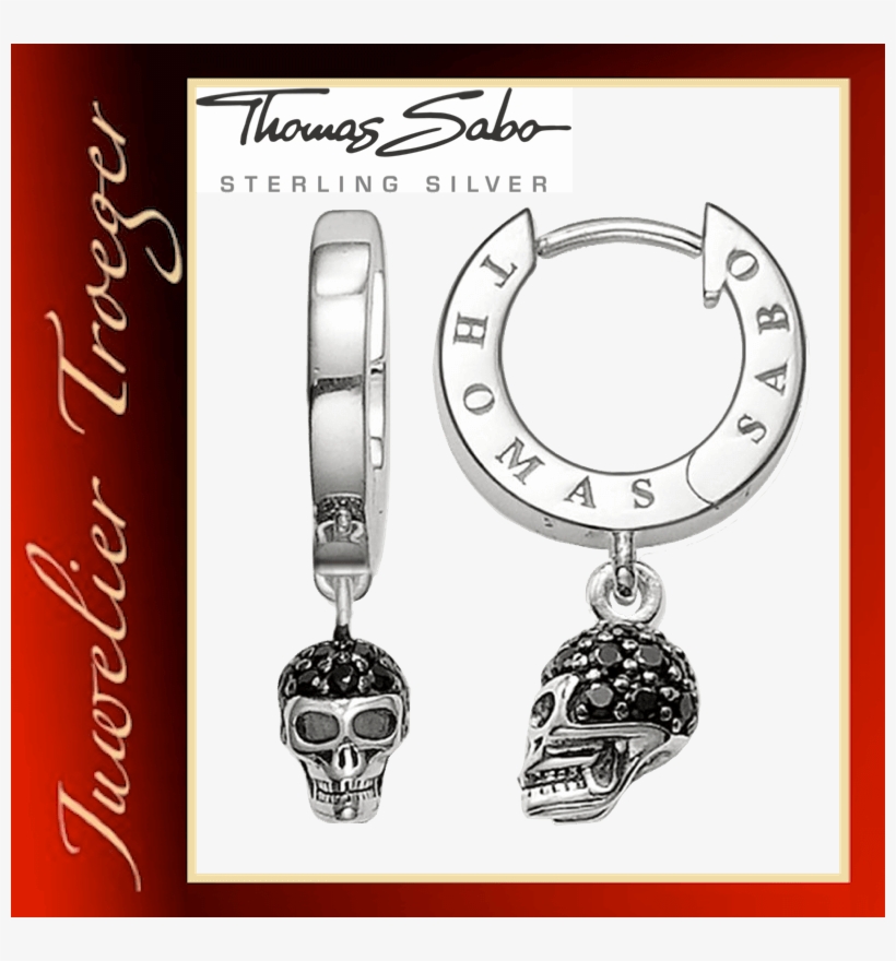 Thomas Sabo Ohrstecker Rebel At Heart Creolen Totenkopf - Thomas Sabo Skull Earrings, transparent png download