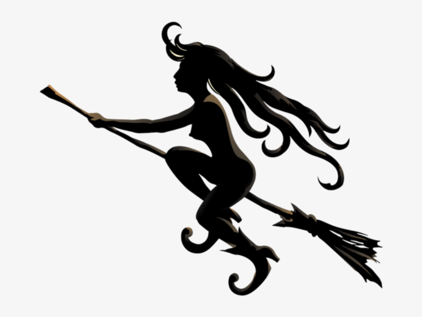 Flying Witch Silhouette Png, transparent png download