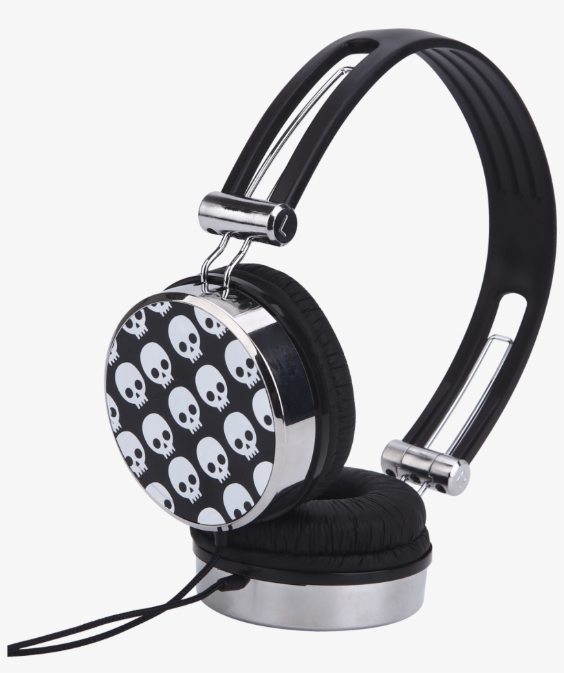 Rockpapa On Ear Skull Headphones Adjustable For Iphone - Headphones, transparent png download