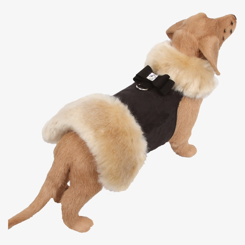 Champagne Fox Fur Coat With Big Bow - Faux Fur Dog Coats White, transparent png download