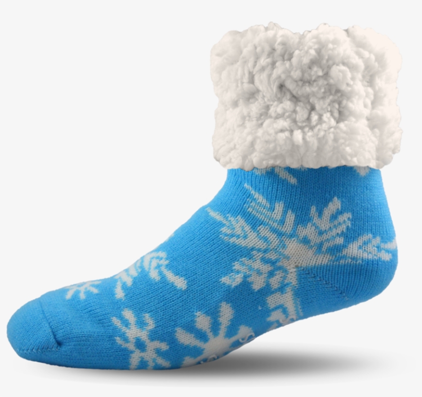 Kids Blue Snowflake - Sock, transparent png download