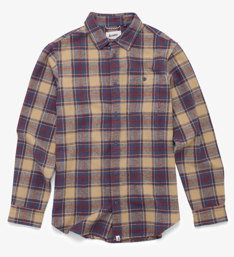 Altamont Binary Flannel Shirt Blue - Supreme Ombre Plaid Shirt, transparent png download
