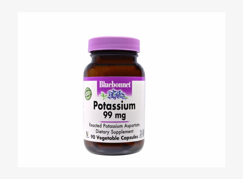 كبسولات البوتاسيوم 99 Mg عدد 90حبه -bluebonnet - Medicine, transparent png download