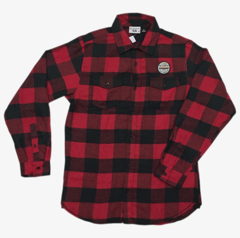 Circle Patch Alaska Buffalo Plaid Flannel Shirt - Plaid, transparent png download