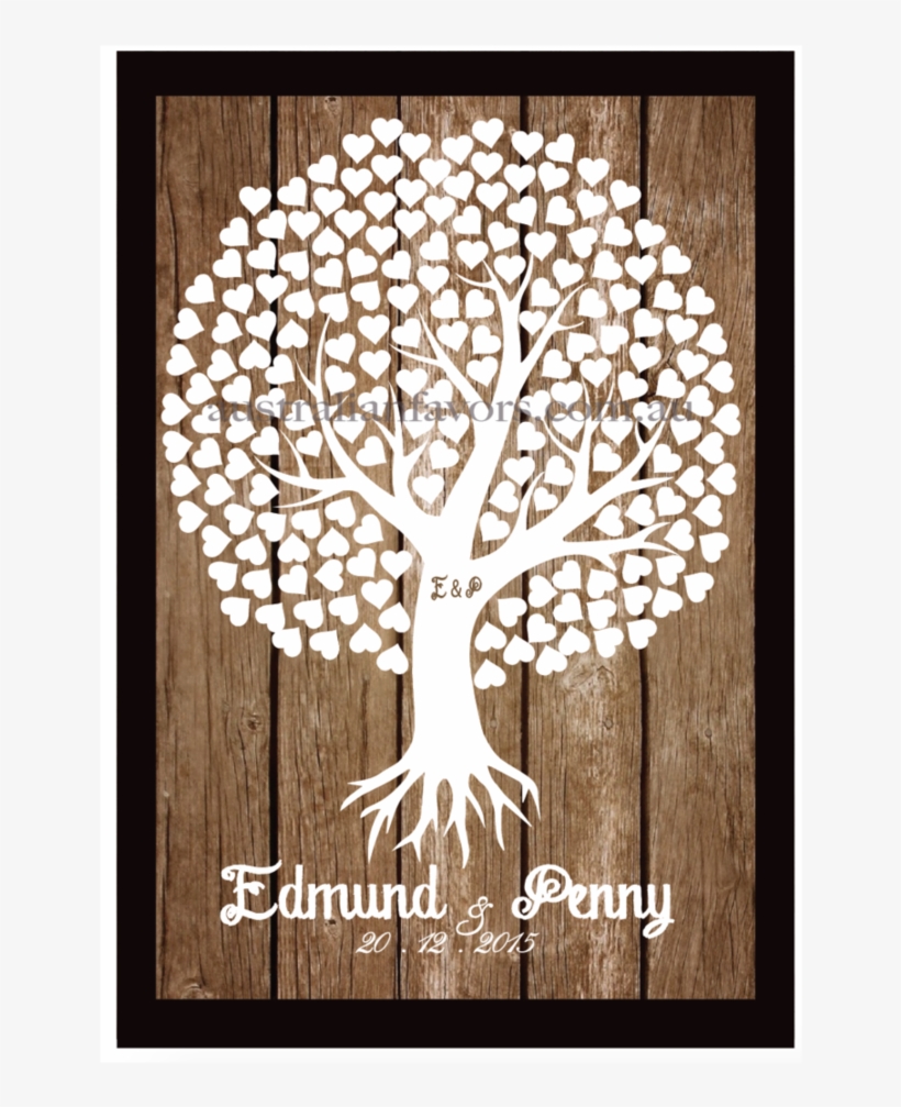 Rustic Tree On Wooden Background Personalised Vintage - Geometric Radial Mandala, transparent png download