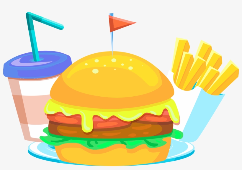 Fast Food Drink French Fries Elements Png And Psd - Junk Food, transparent png download