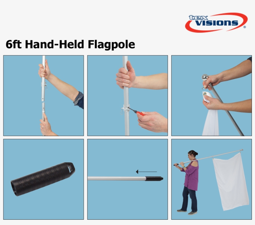 Don't Tread On Me Flag W/ Optional Flagpole The Hand-held - Ladder, transparent png download