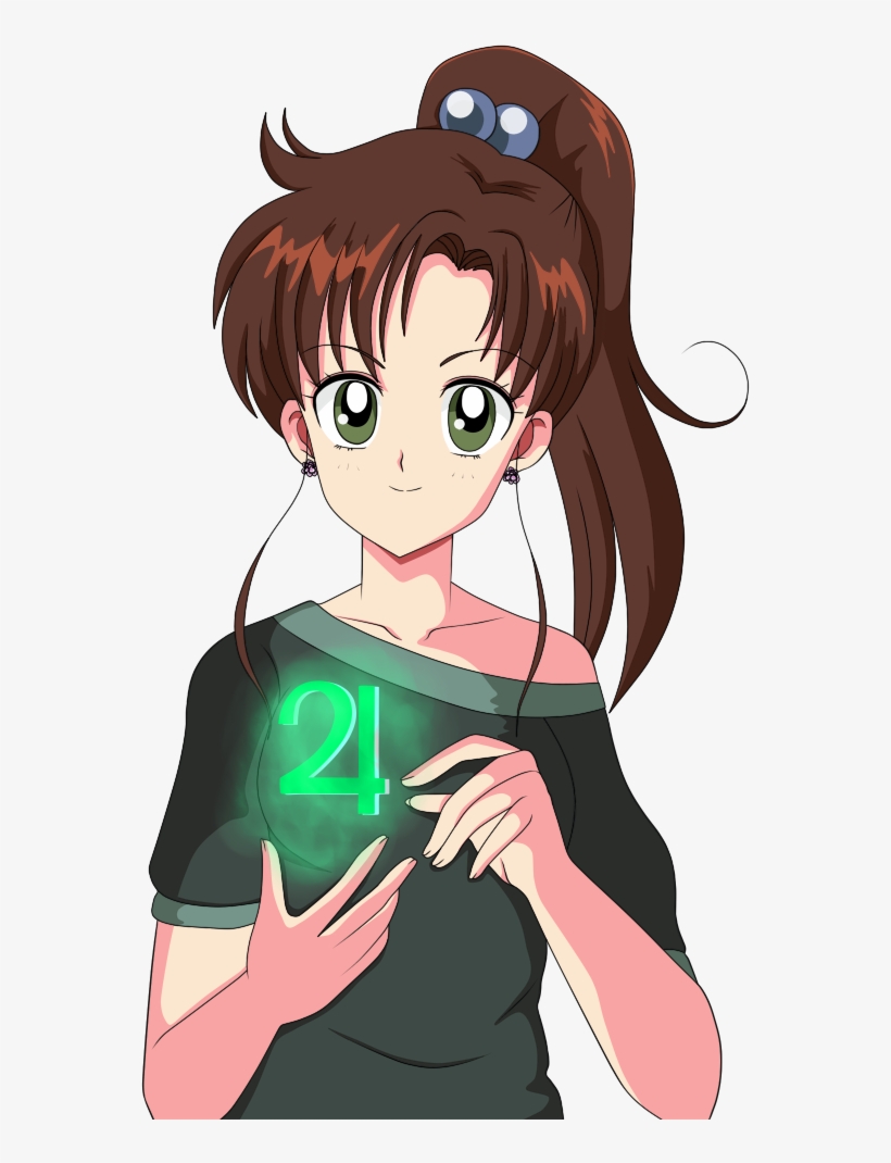 With Two Green Balls - Makoto Kino Png, transparent png download