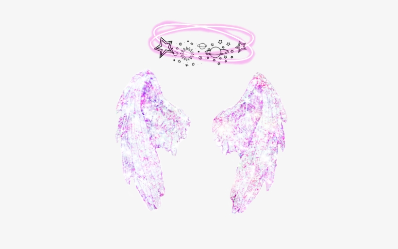 Angel Wings Halo Wingsandhalo Angelhalo Angelwings - Leggings, transparent png download