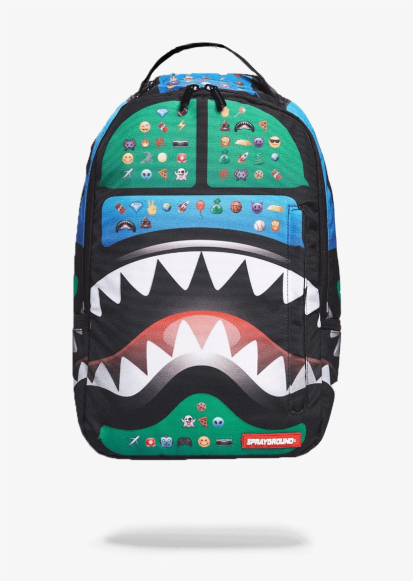 Sprayground- Emoji Shark Backpack - Backpack, transparent png download