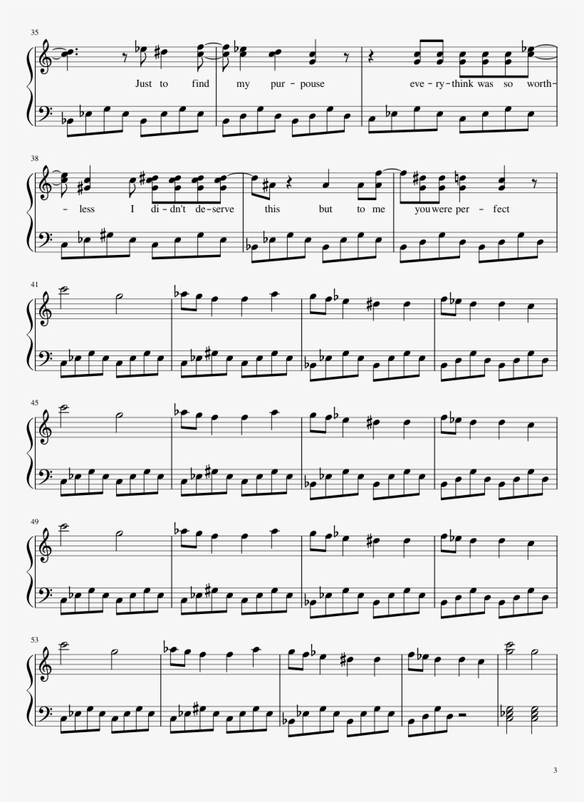 Hollywood Undead-circles Sheet Music 3 Of 6 Pages - Sheet Music, transparent png download