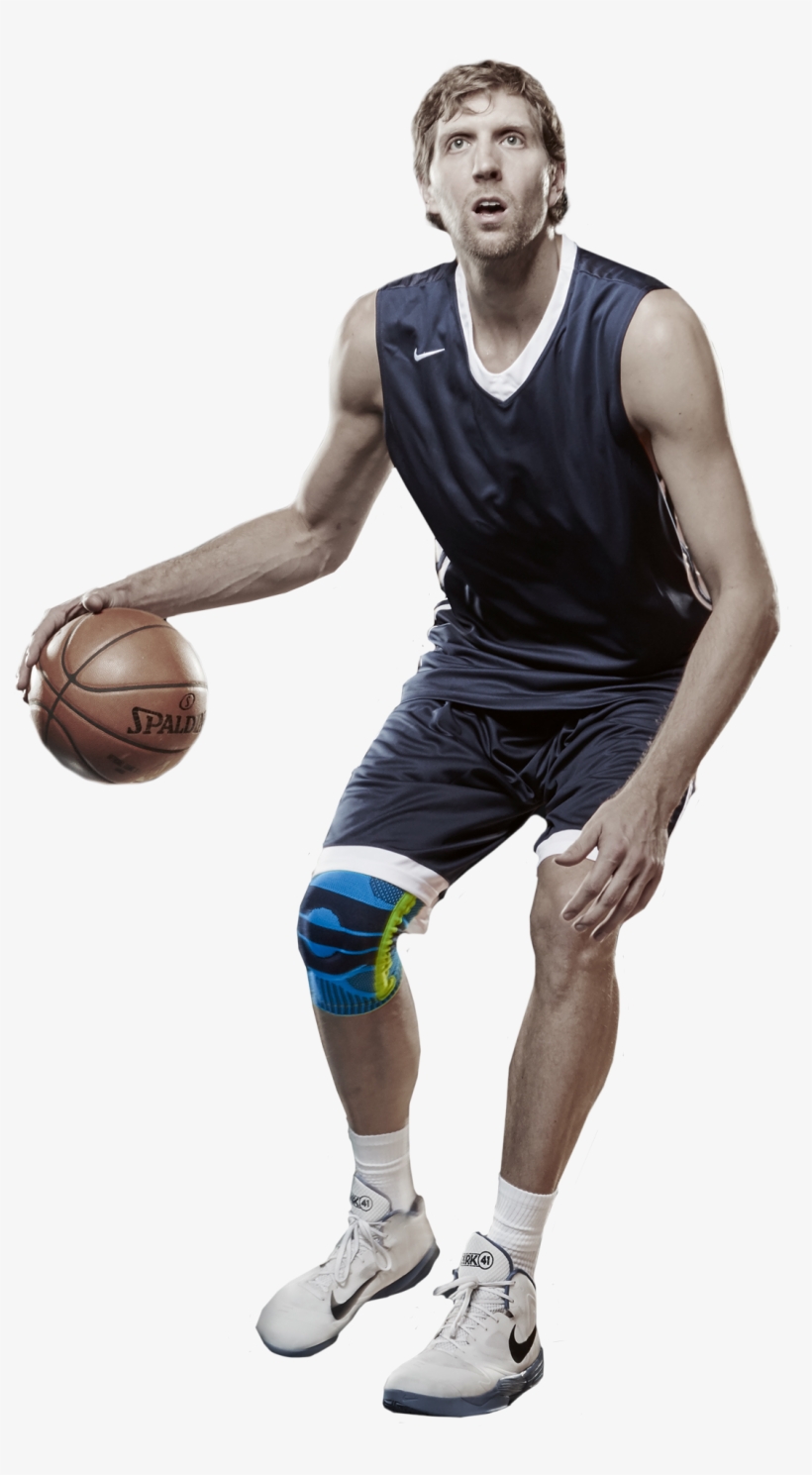 Dirk Nowitzki, Basketballstar, Nba Mvp Und Weltweiter - Kniebandage Basketball, transparent png download