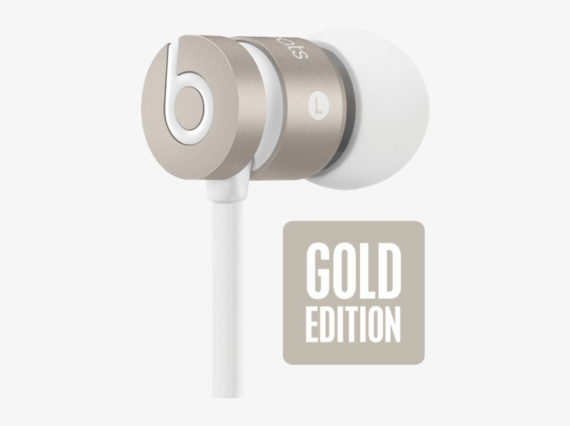 Inear Urbeats Standard Gold Badge 2 O - Headphones, transparent png download