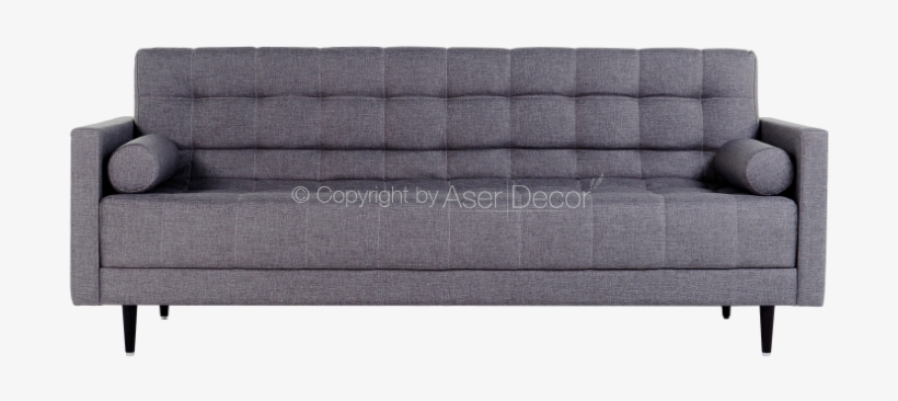 Sofa Cama Klobiq Luxuoso Conforto Cinza 01 - Sofa Em Linho Cinza, transparent png download