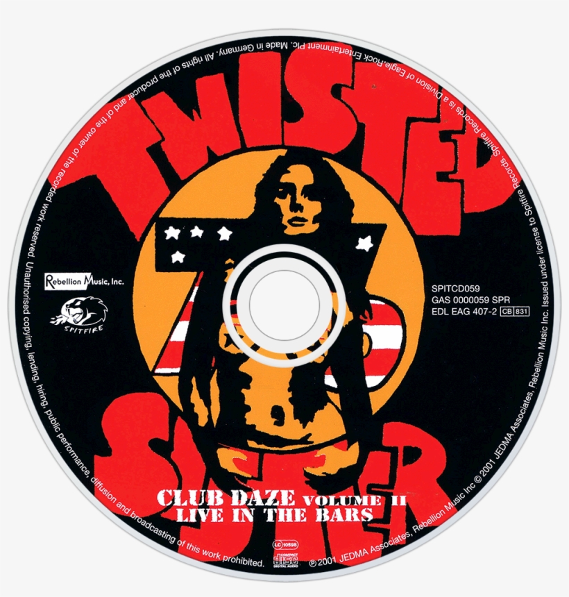 Twisted Sister Club Daze Volume Ii - Twisted Sister Club Daze Cd, transparent png download