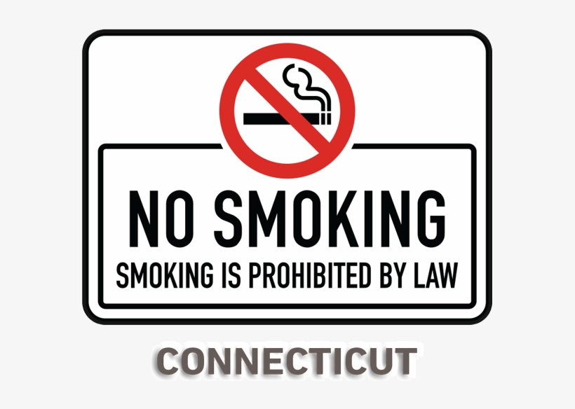 Connecticut No Smoking Sign - Smoking, transparent png download