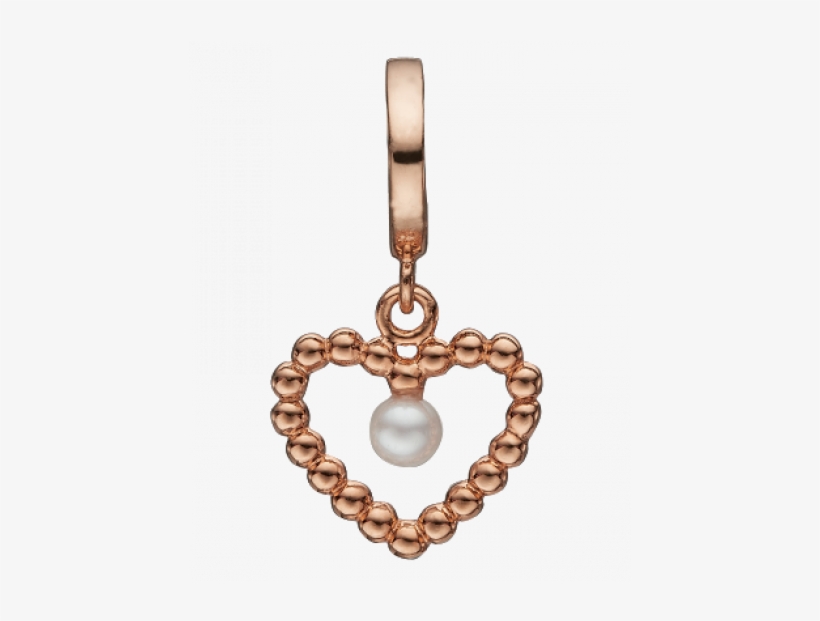 Rose Heart With Pearl - Silver, transparent png download