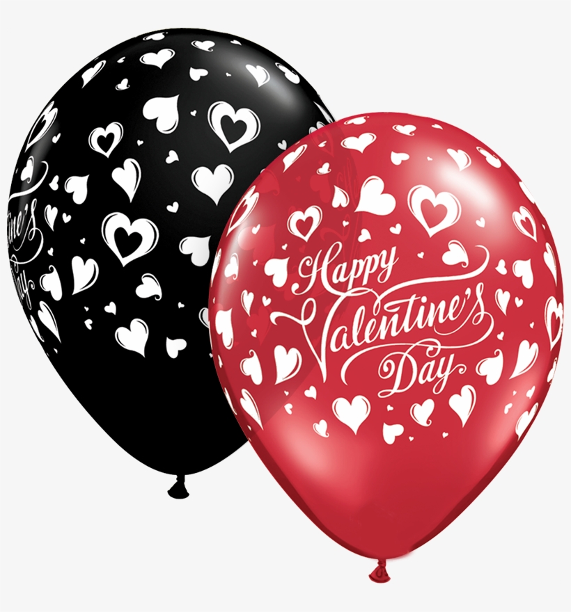 11″ Valentine's Hearts Assorted - قیمت بادکنک طرح دار, transparent png download