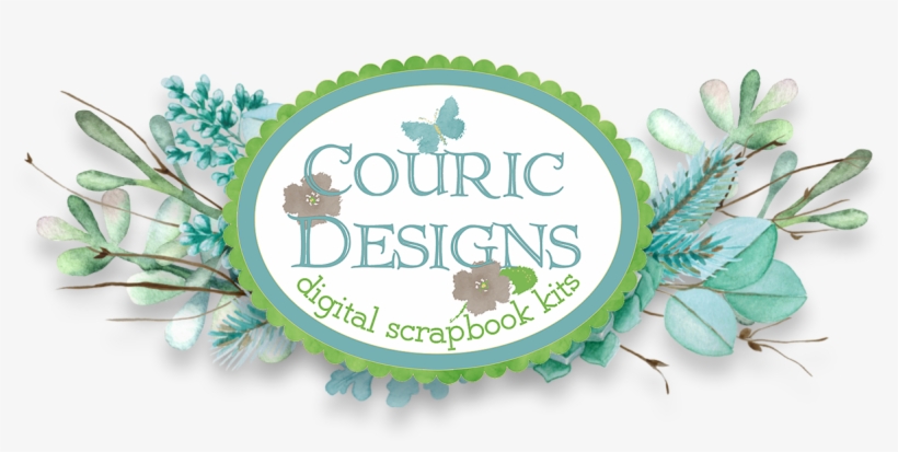 Couric Designs Digital Shop Logo - Floral Design, transparent png download