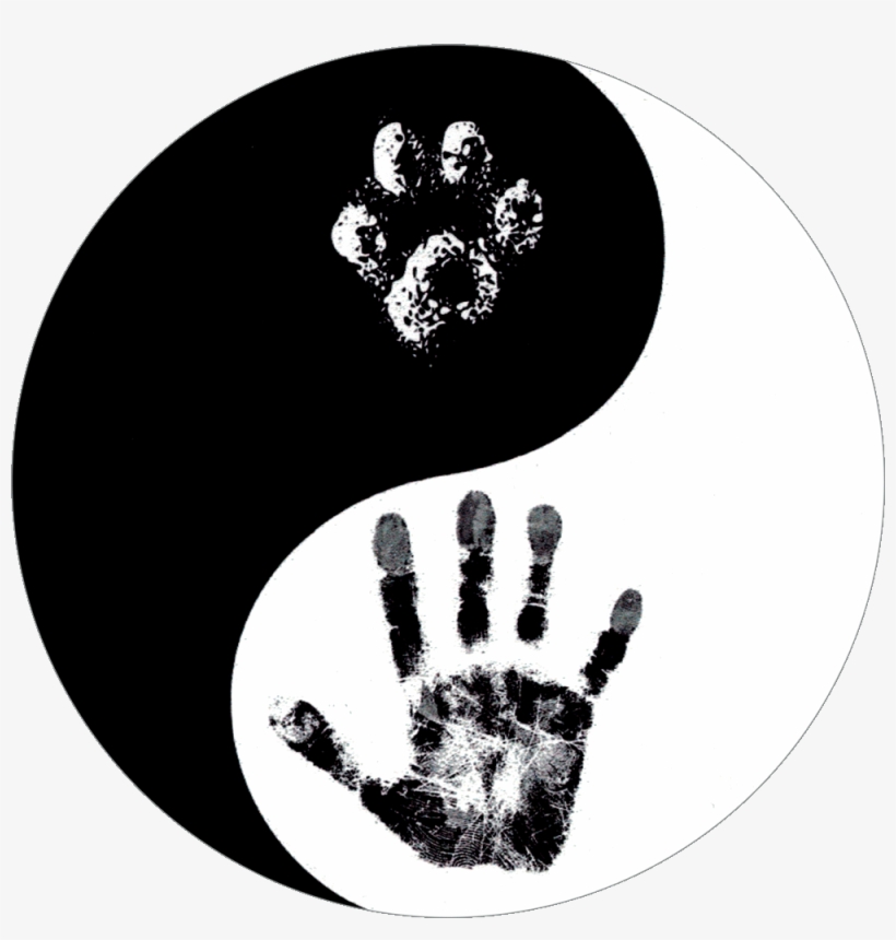 Hand Paw Yin Yang - Hand And Paw Yin Yang, transparent png download