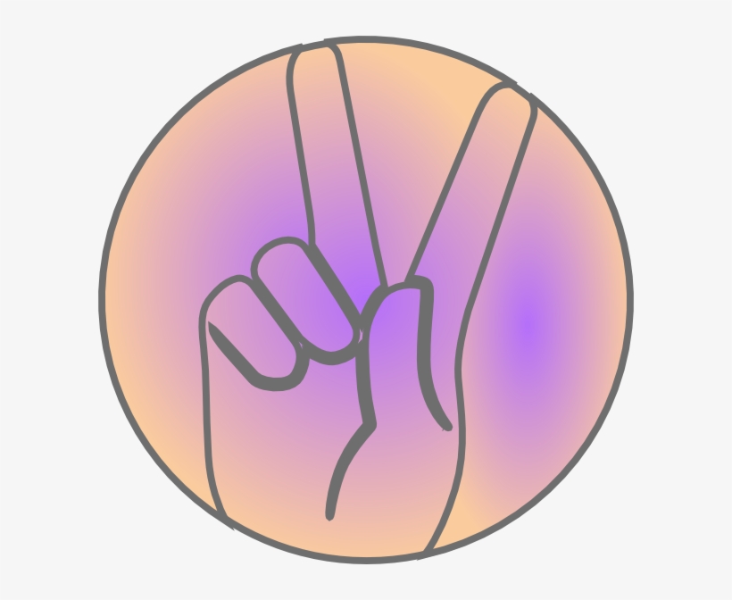 Peace Hand Sign Clip Artpeace Sign Hand Png - Circle, transparent png download