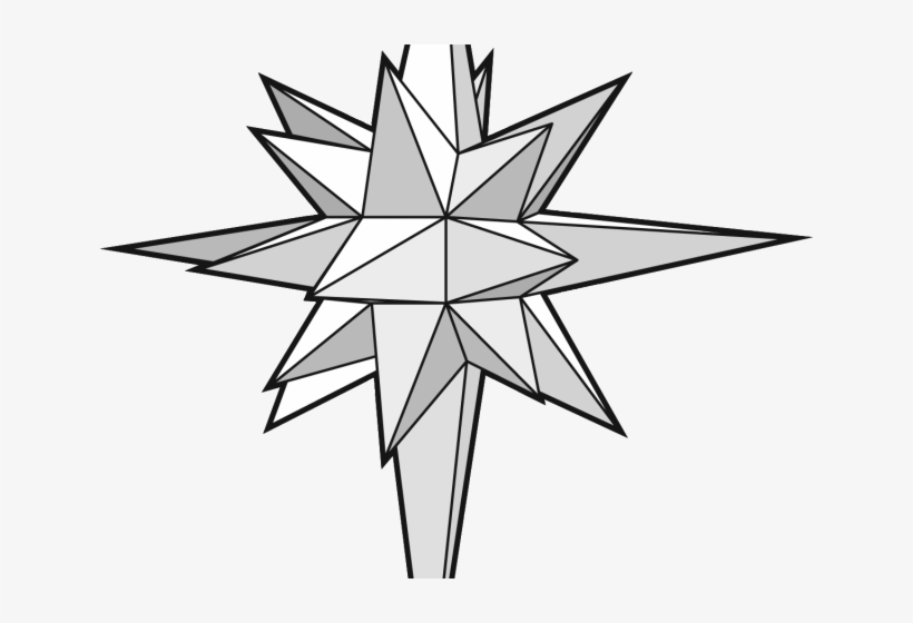 Drawn 3d Star - Star Of Bethlehem Paper, transparent png download