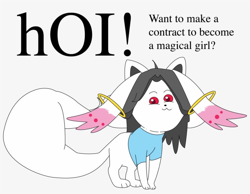 Temmie And Kyubey That I Made Today - Undertale And Madoka Magica, transparent png download