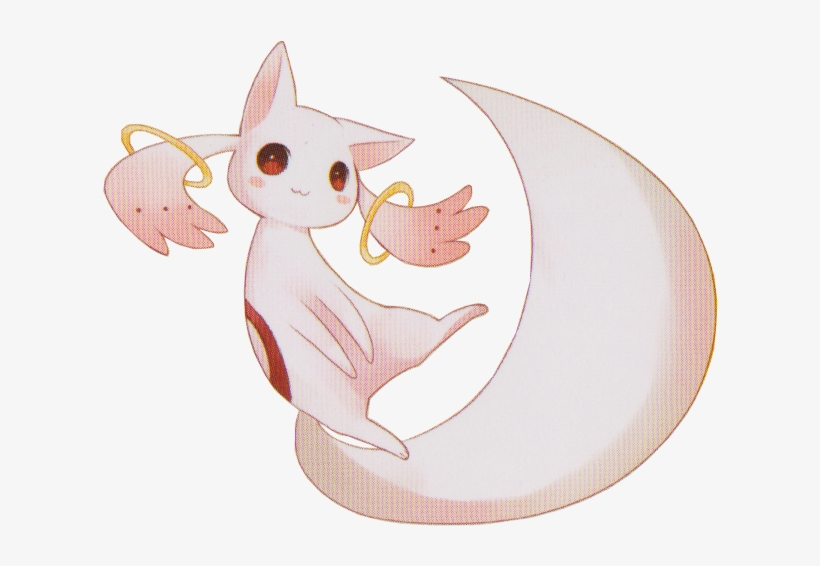 “ Transparent Kyubey From The Back Cover Of Puella - Cartoon, transparent png download