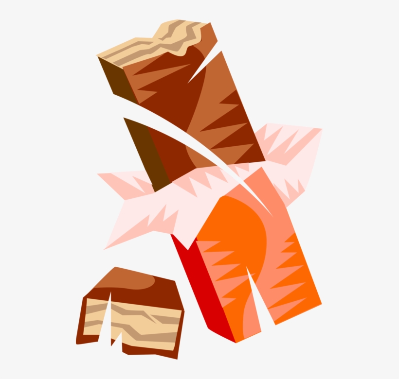Vector Illustration Of Sweet Confection Chocolate Bar - Illustration, transparent png download