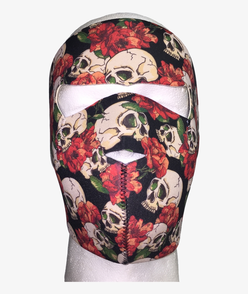 Skull And Roses Full Face Mask - Pencil Skirt, transparent png download