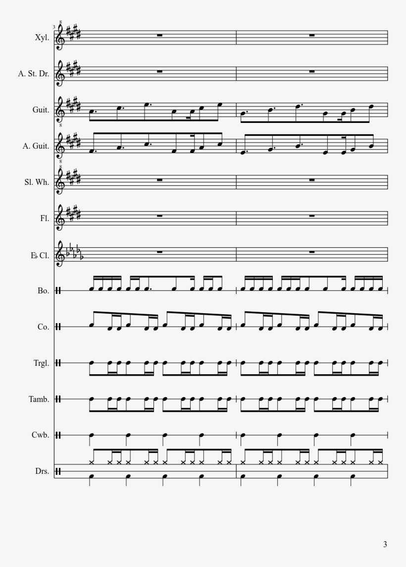 Koopa Troopa Beach Sheet Music Composed By Composed - Sims 3 Official Theme Song Score, transparent png download