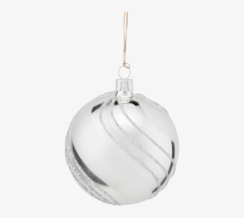 Ball Silver 8 Cm - Christmas Ornament, transparent png download